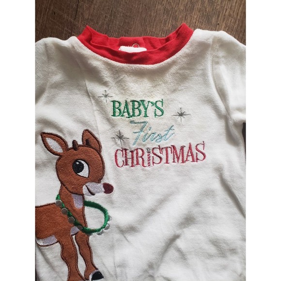 Baby Christmas Lot - 6 & 9 Month Bodysuit, Slippers Tights & Hat - Picture 2 of 6